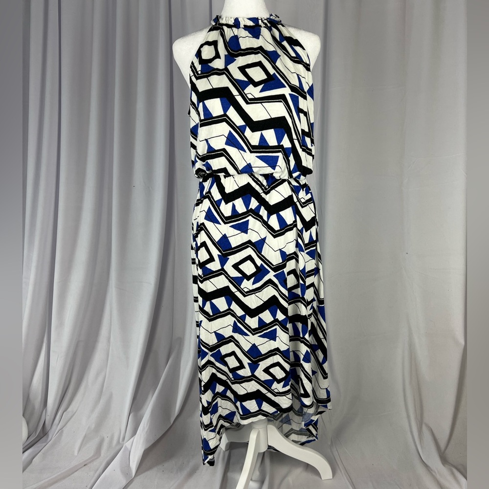 Apt.9 Women's High Neck Smock Waist  Midi Dress - Small - Geometric